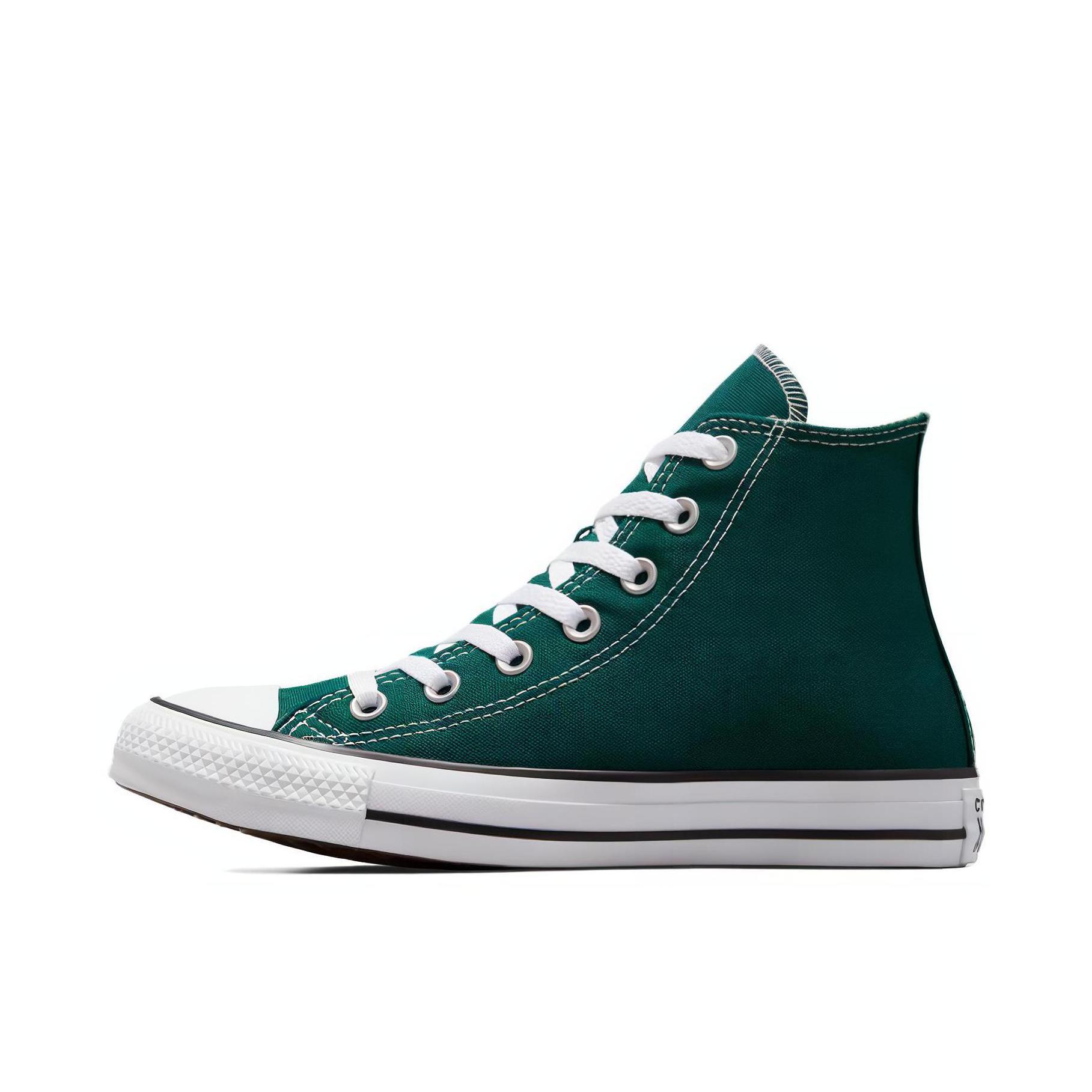 推荐商品：Converse/匡威 Chuck Taylor All Star 帆布鞋 常青款轻便防滑耐磨百搭复古圆头减震贴合高帮 深绿色/白色/黑色