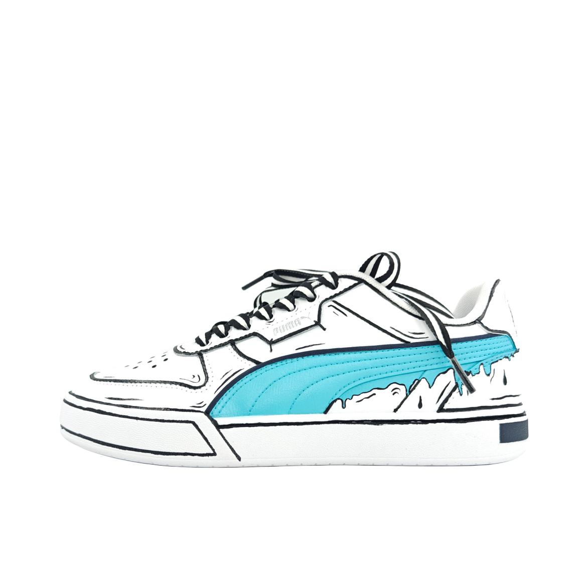 推荐商品：【定制球鞋】Puma/彪马 Caven 2.0 低帮 嘻哈 街头 平跟 简约 板鞋 漫画涂鸦