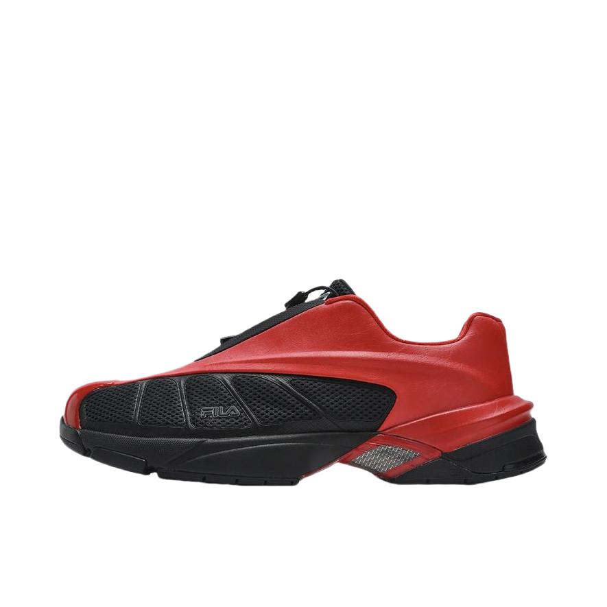 推荐商品：FILA/斐乐 REPLICA 减震耐磨 舒适防滑 轻便透气 低帮 百搭时尚 运动休闲鞋 黑色/红色 