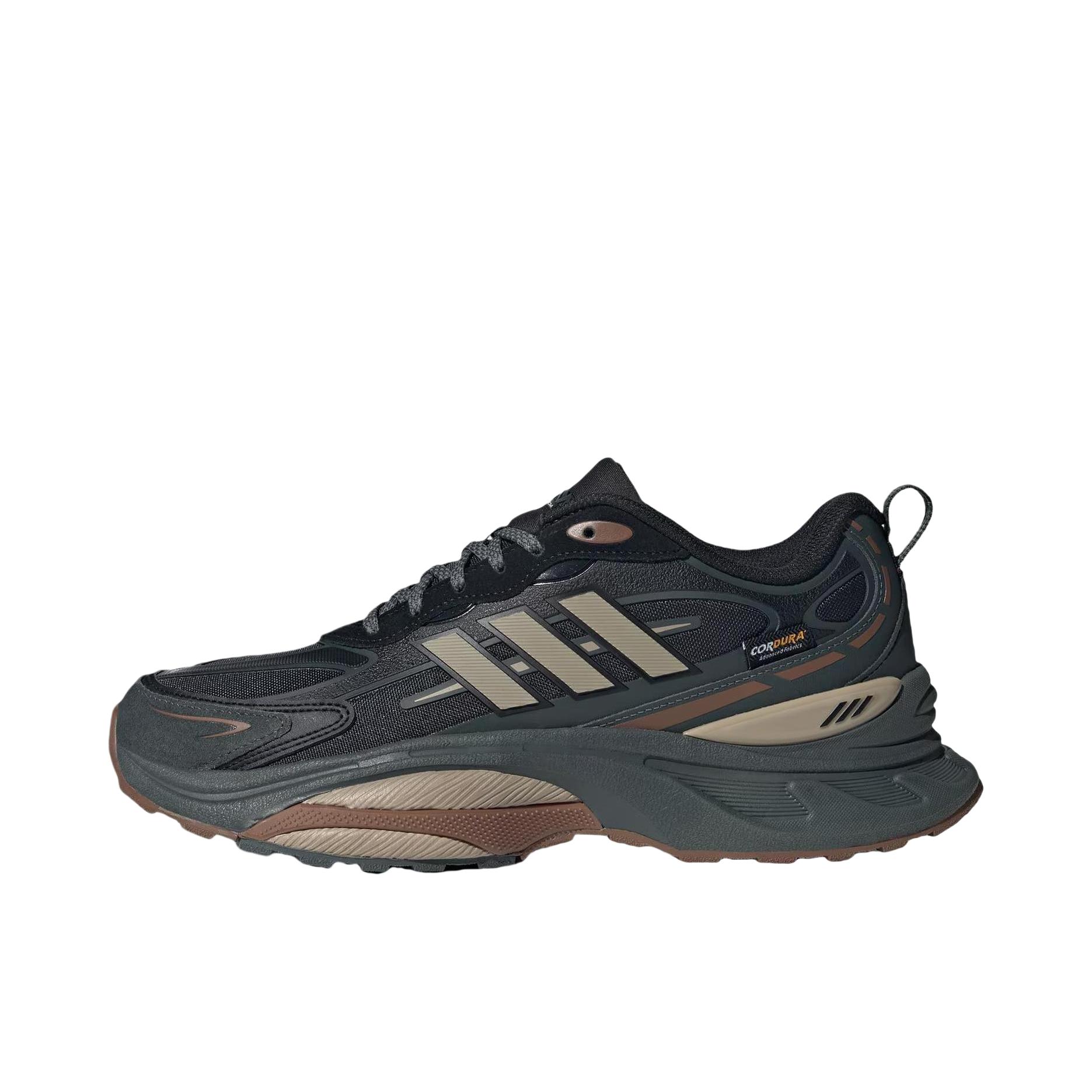 推荐商品：adidas MTS PRO 跑鞋 网面透气舒适缓震防滑耐磨轻便回弹织物防泼轻运动 常春藤绿/一号黑/货物褐