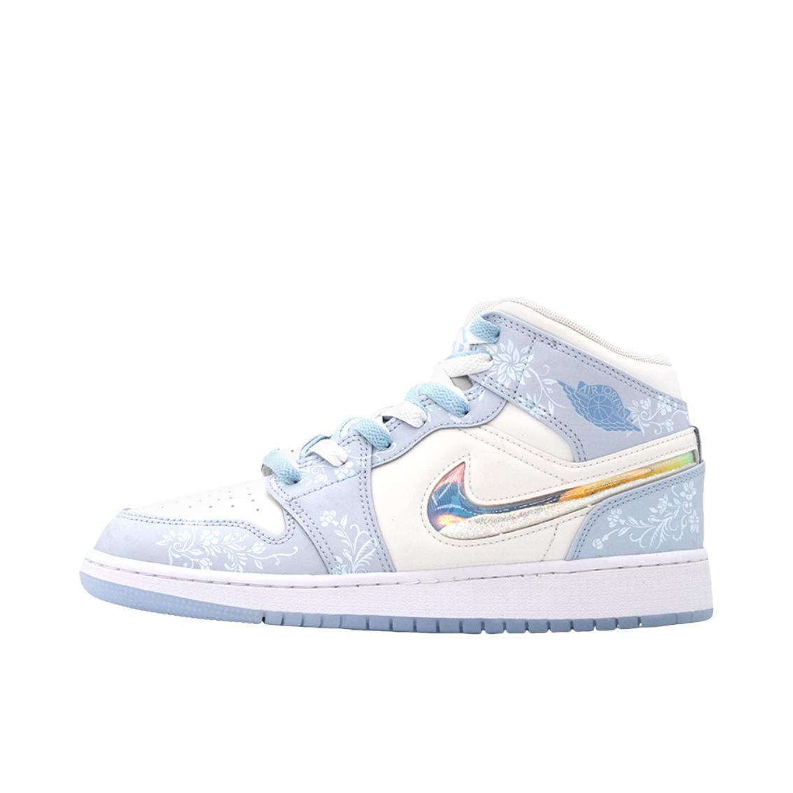 推荐商品：【定制球鞋】Air Jordan 1 减震 耐磨 透气 平跟 复古 潮流 简约 包裹性 防滑 轻便 支撑 增高 板鞋 女款/冰雪奇缘花卉