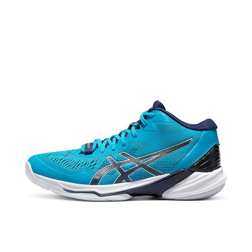 推荐商品：Asics/亚瑟士 Sky Elite FF MT 2 防滑耐磨 缓震回弹 舒适透气 网布织物 百搭简约 排球鞋 白色/深蓝色