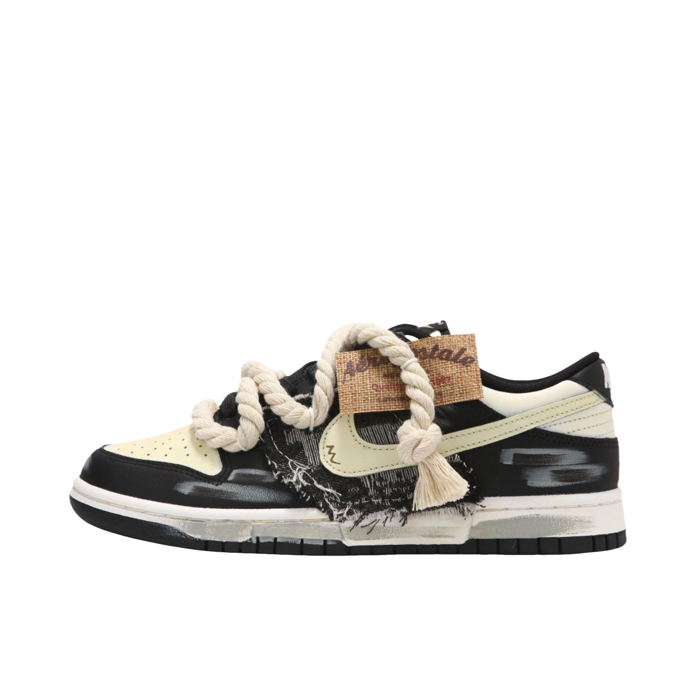 推荐商品：【定制球鞋】 Nike Dunk 板鞋 平跟系带防滑耐磨做旧高街简约百搭潮流复古美式 男款/牛仔