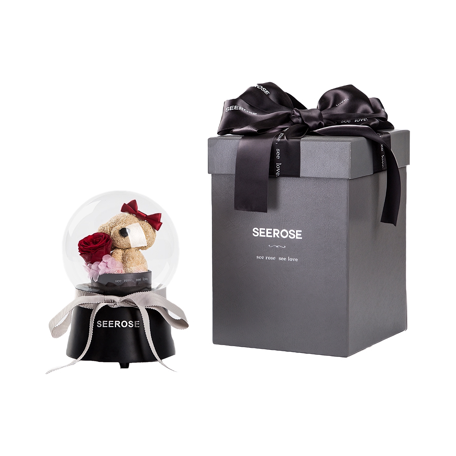 推荐商品：SEEROSE/西罗斯 爱你亿汪年系列 永生花 音乐玫瑰狗 七夕情人节礼物送女友生日结婚纪念日表白