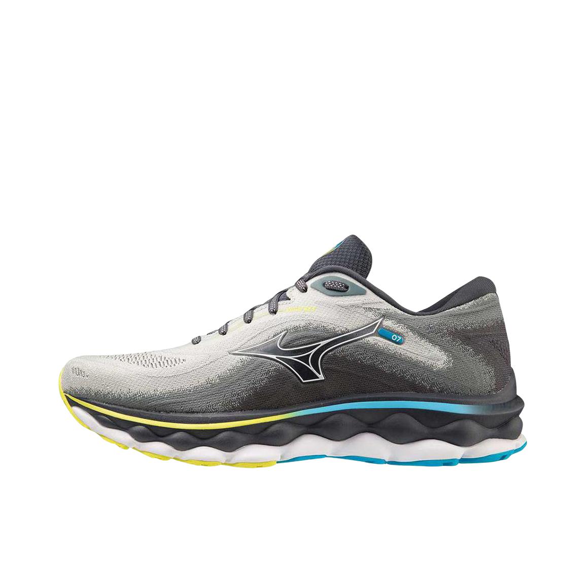 推荐商品：Mizuno/美津浓 Wave Sky 7 缓震回弹 网布透气 稳定支撑 防滑耐磨 织物 专业训练 长跑 慢跑 跑鞋 深灰色