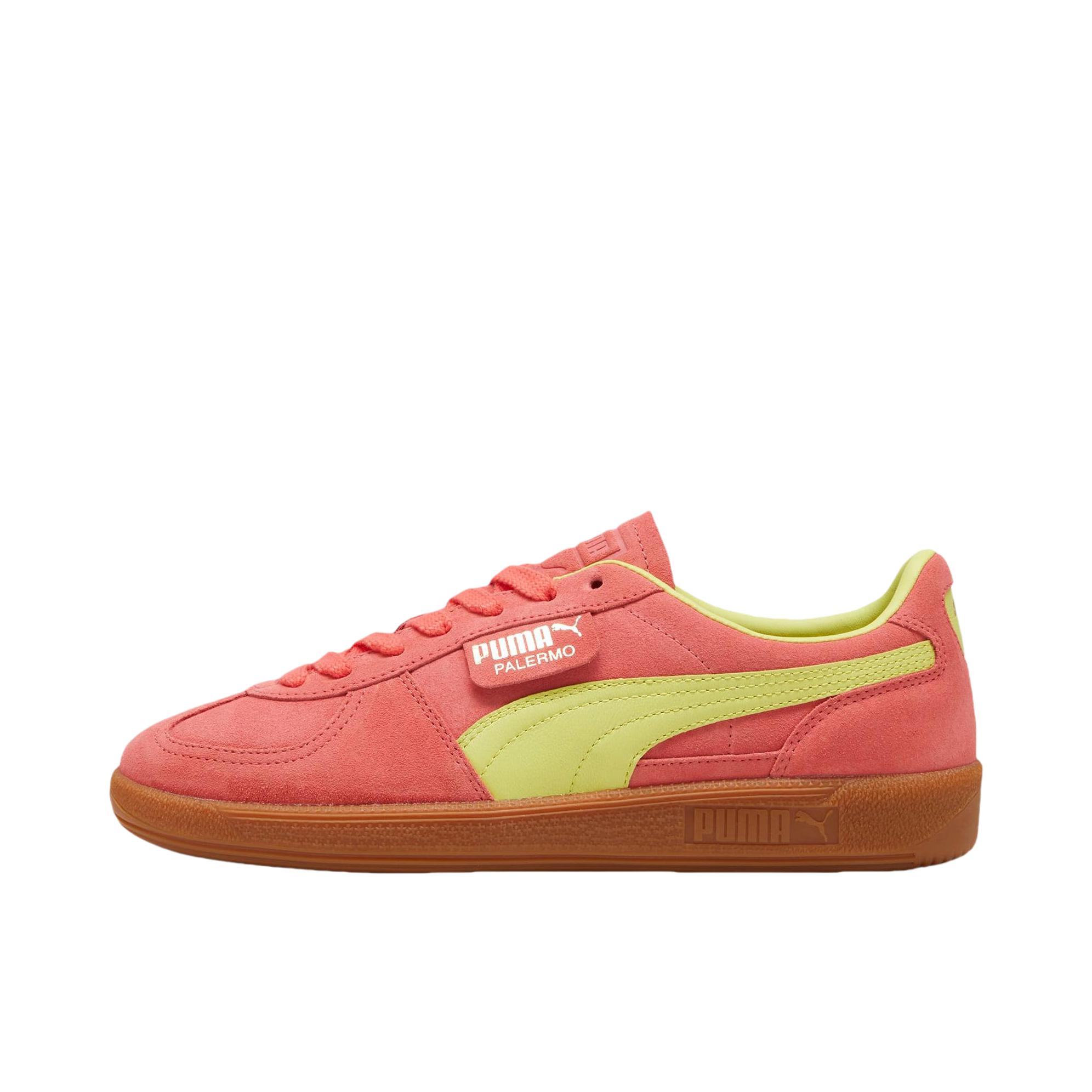 推荐商品：【朴彩英同款】 Puma/彪马 Palermo Og T头鞋 德训鞋 运动休闲鞋 时尚潮流拼接舒适百搭薄底复古 红色/黄色