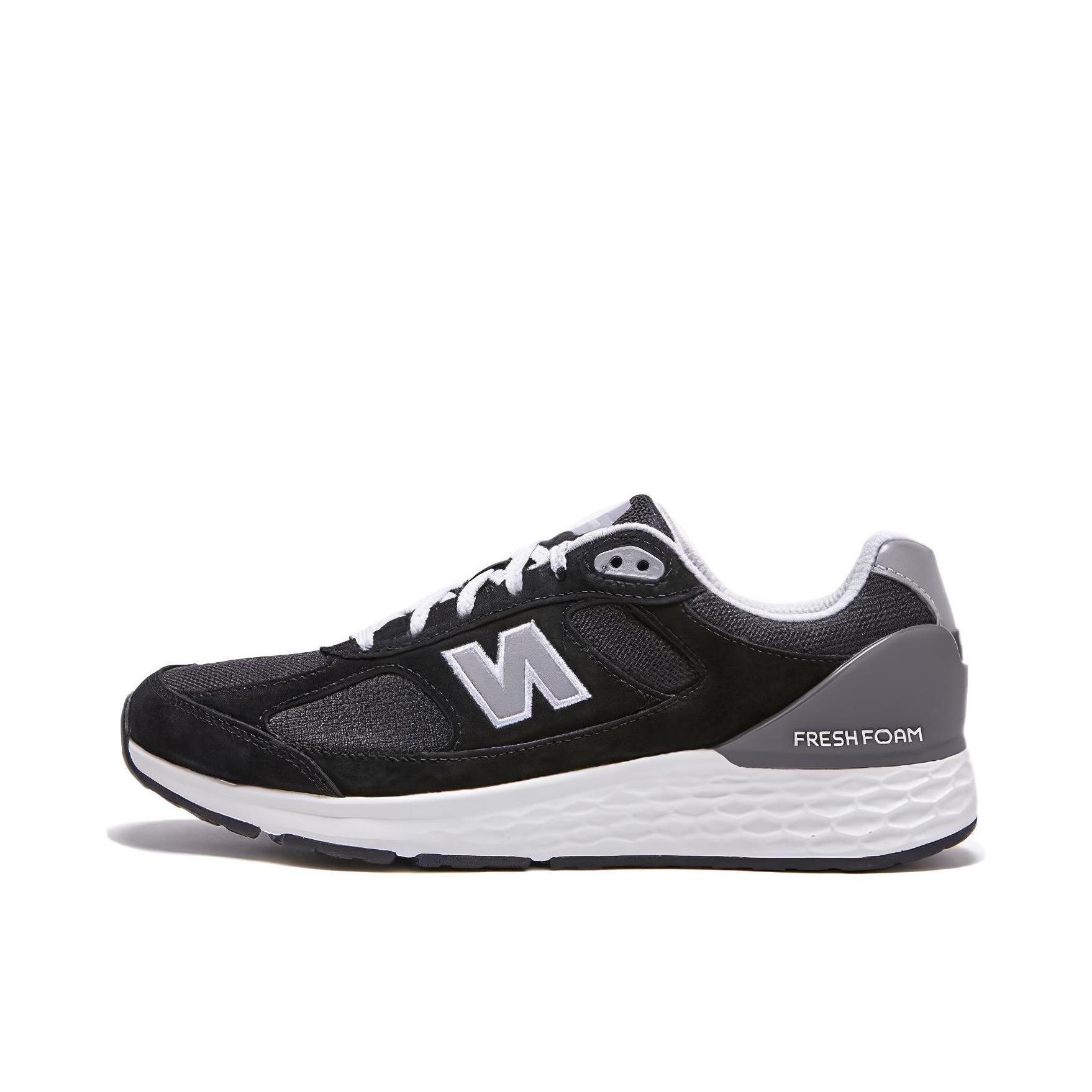 推荐商品：New Balance 1880 跑鞋 防滑耐磨缓震休闲网布透气舒适百搭复古时尚织物合成革马拉松支撑 D宽/灰色/黑色