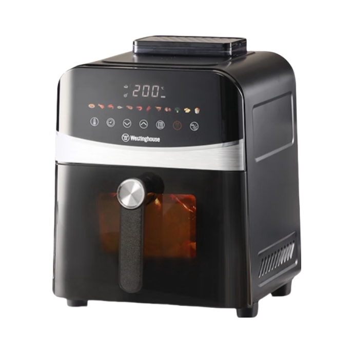 推荐商品：Westinghouse/西屋 空气炸锅 6L 大容量 可视化 免翻面 全金属内腔 上下双热源 蒸汽加热 上下管