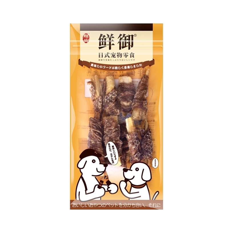 推荐商品：鲜御 明太鱼缠鸡鸭肉呵护皮毛促进发育狗狗手工零食