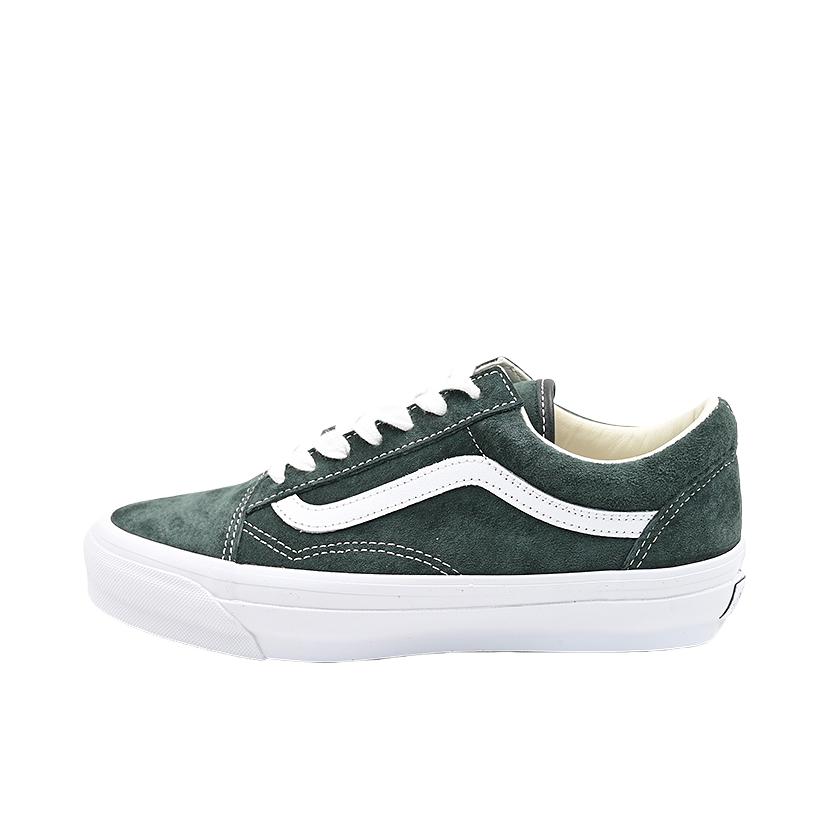 推荐商品：Vans/范斯 Old Skool 滑板鞋 板鞋 轻便防滑复古舒适经典 白色/深绿色