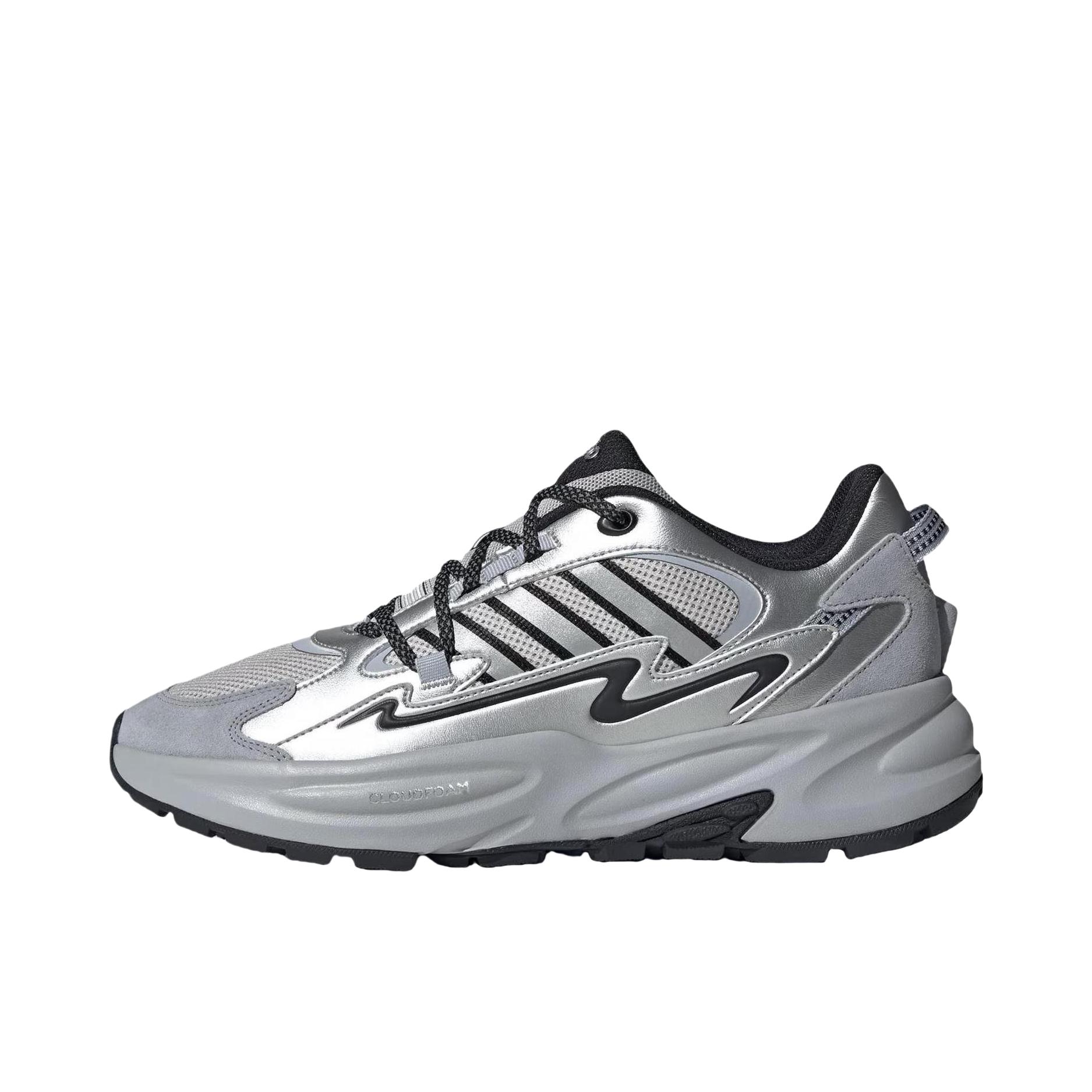 推荐商品：adidas Ozwave Surge 厚底 缓震 防滑 回弹 轻运动 波波鞋 老爹鞋 浅银/金属银/浅灰