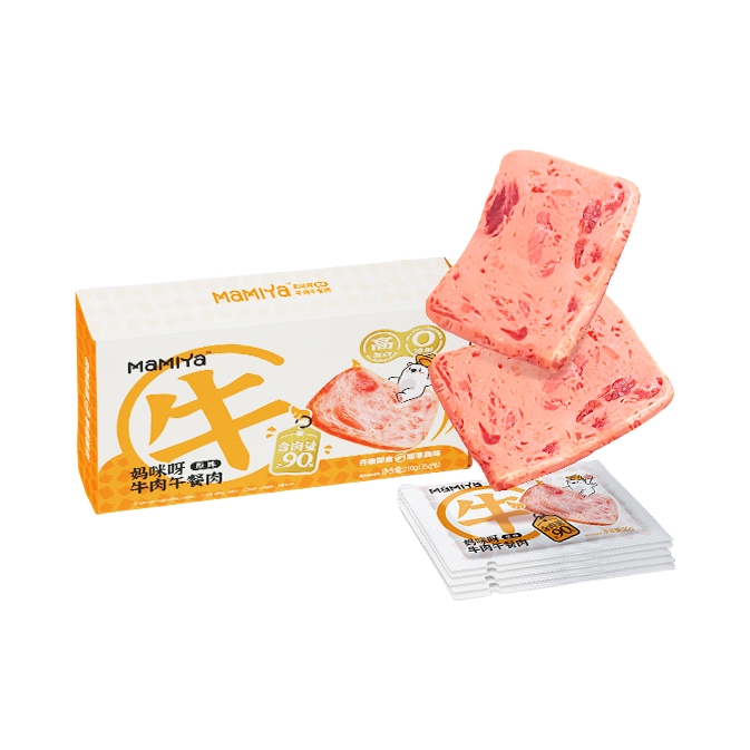 推荐商品：mamiya/妈咪呀 牛肉午餐肉 盒装
