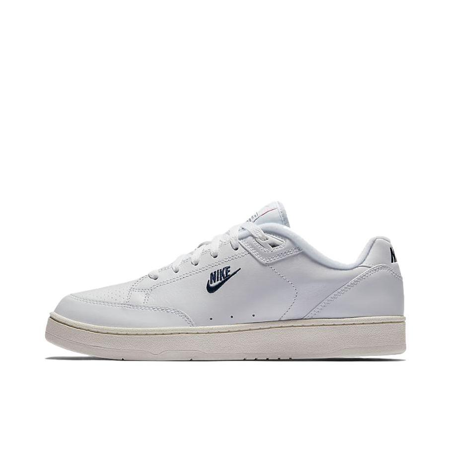 推荐商品：Nike Grandstand Ⅱ 运动休闲鞋 舒适轻便防滑耐磨时尚百搭 White Navy 纯白黑钩