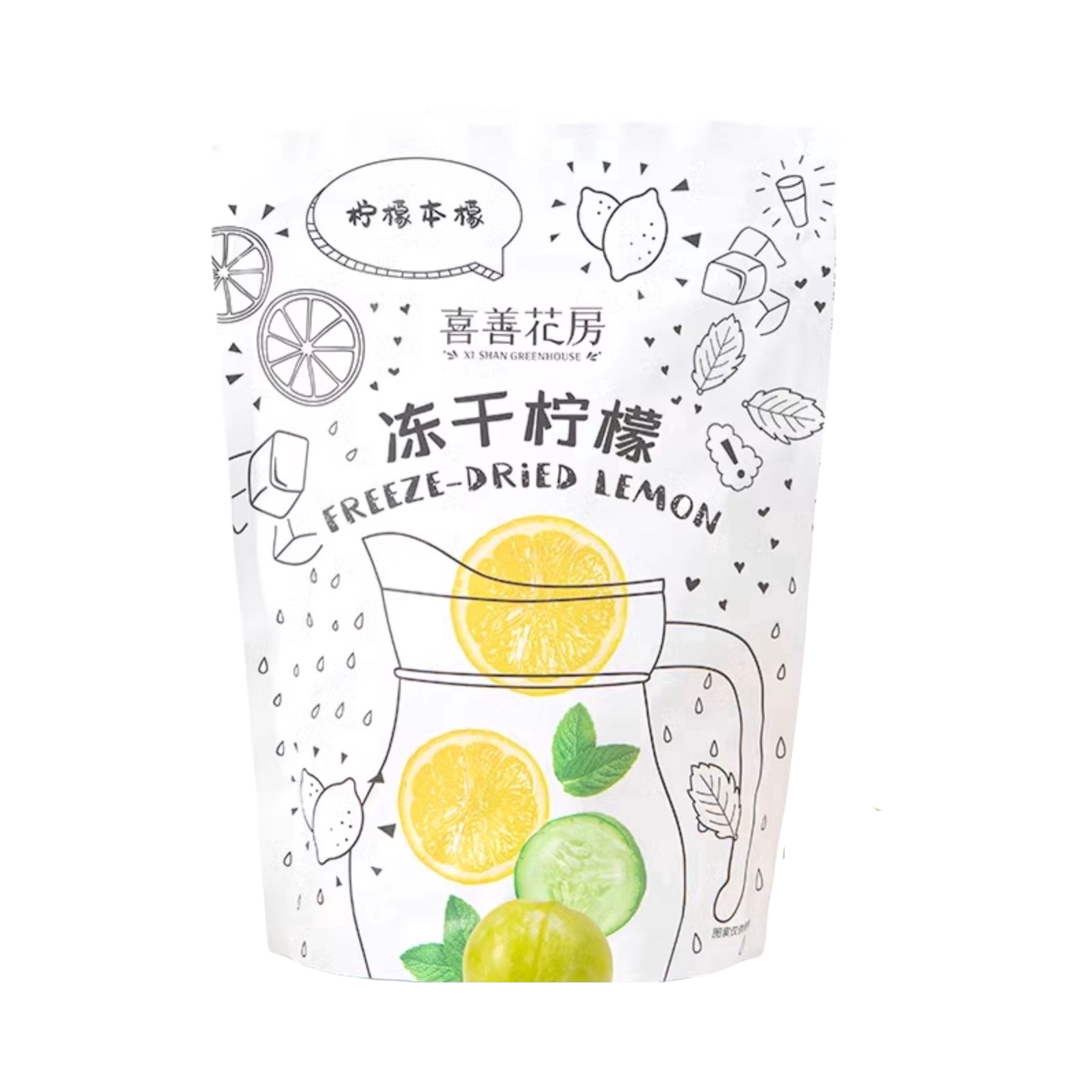 推荐商品：喜善花房 冻干柠檬 袋装 蜂蜜柠檬片冷泡维C水果茶