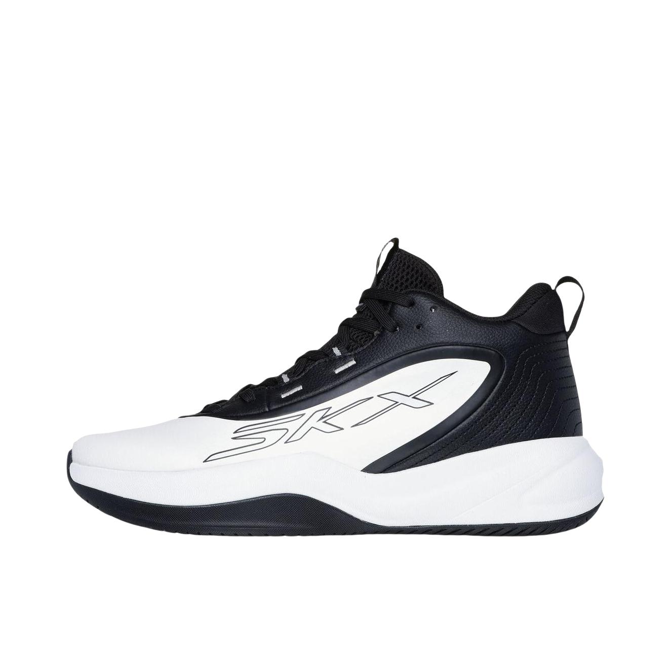 推荐商品：Skechers/斯凯奇  防滑 减震 中帮 圆头 篮球鞋 253010 白色