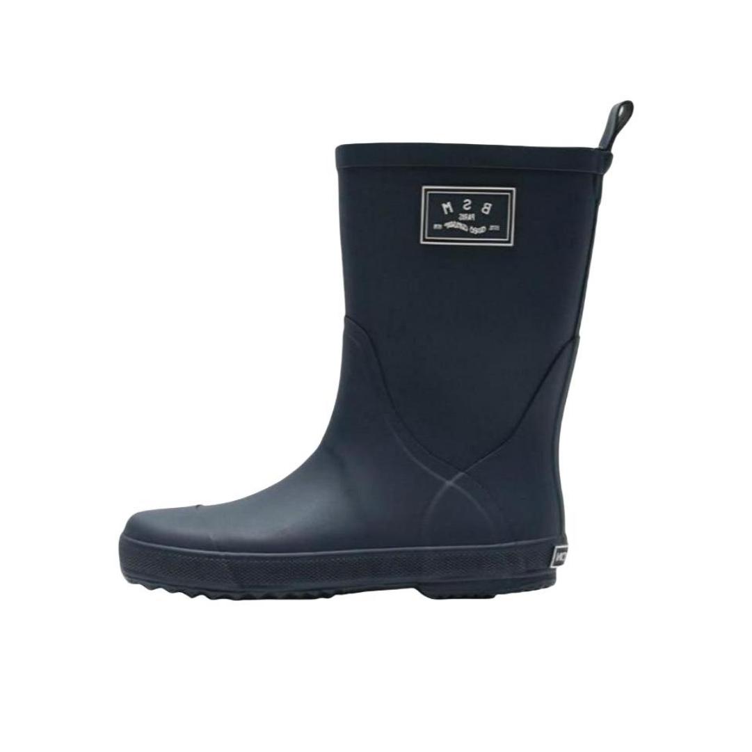 推荐商品：BENSIMON 中筒 厚底 套脚 防水 时装靴 BSPPRB102NN 海军蓝