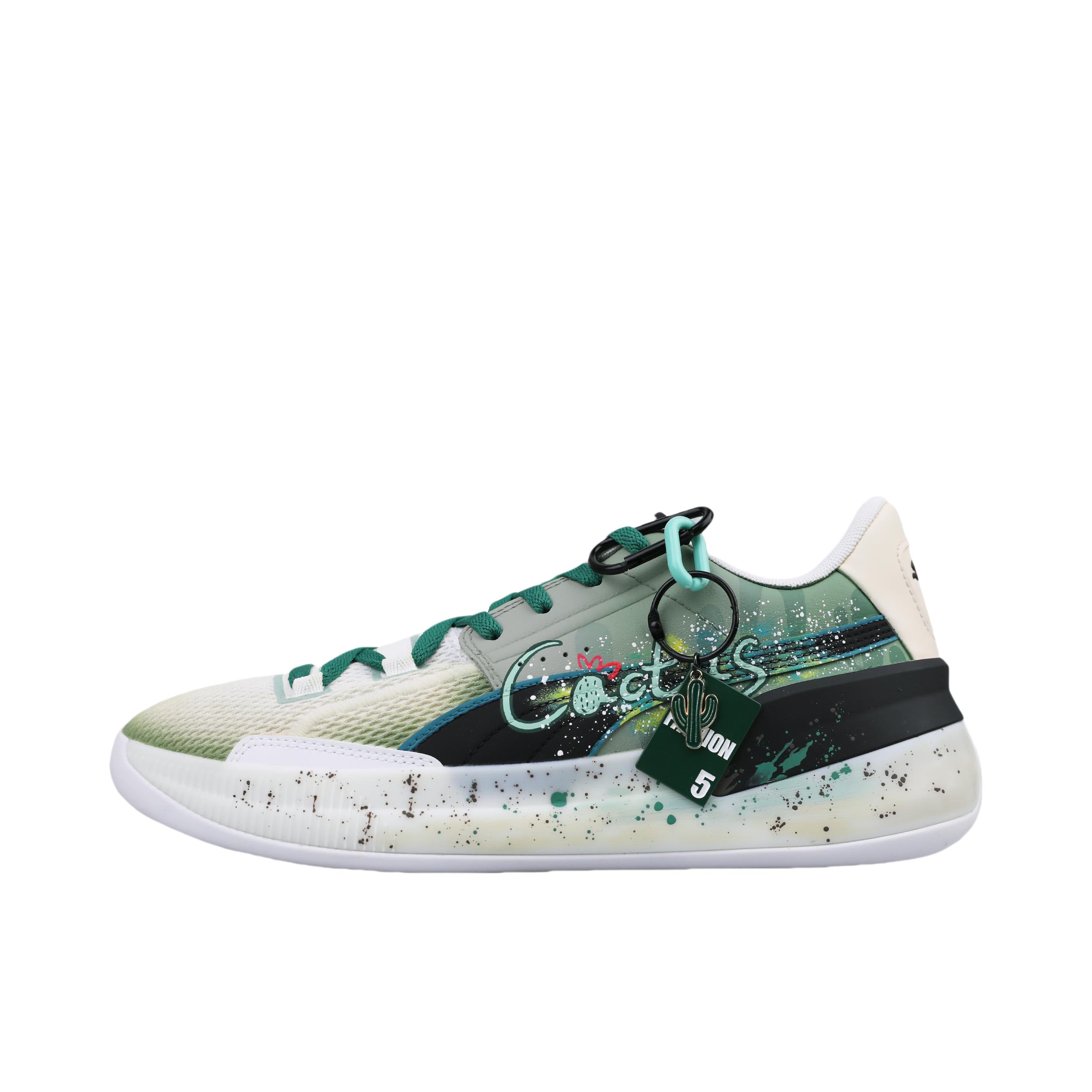 推荐商品：【定制球鞋】Puma/彪马 Clyde Hardwood Team 缓震透气 支撑 防水 防滑耐磨 舒适回弹 篮球鞋 荒漠仙人掌