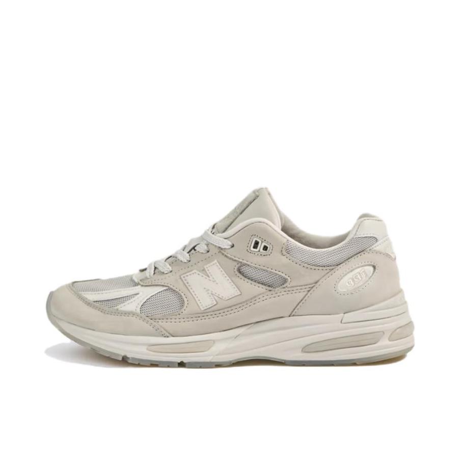 推荐商品：New Balance 991 v2 跑鞋 防滑耐磨网布透气绒面皮合成革舒适圆头复古贴合 STONE ISLAND联名/D宽/白色