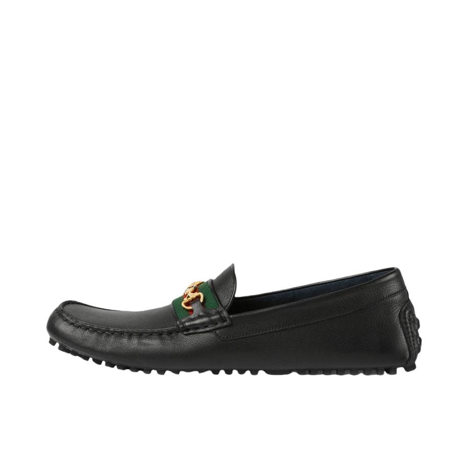 推荐商品：Gucci Horsebit 运动休闲鞋 豆豆鞋 舒适轻便时尚金属扣圆头 黑色