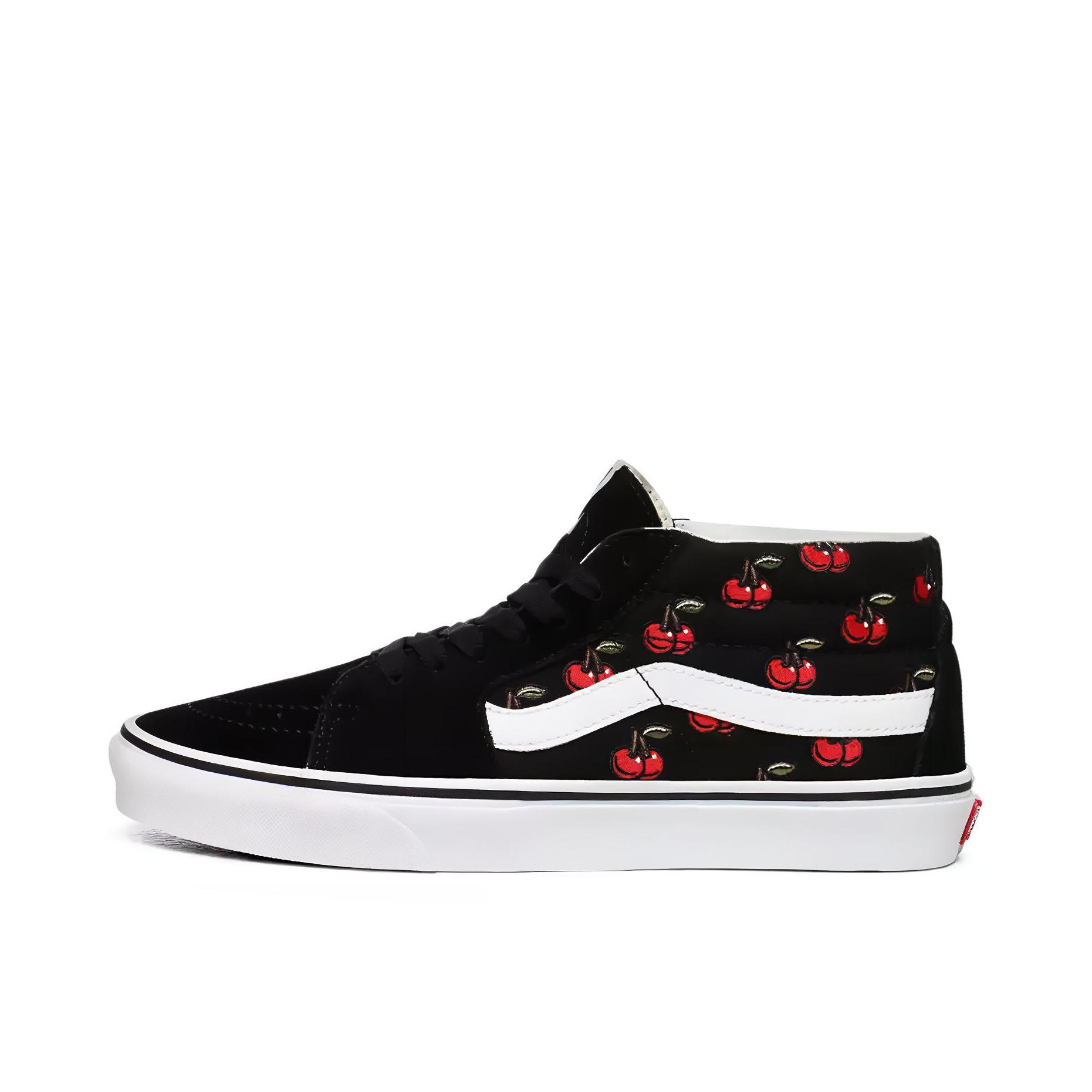 推荐商品：Vans/范斯 SK8-Mid 板鞋 潮流拼接复古百搭防滑耐磨 黑色/彩色