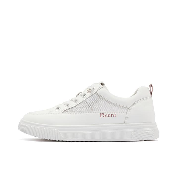 推荐商品：卓诗尼 透气 系带 增高 日常 青年 运动休闲鞋 4J1A2145209 白色