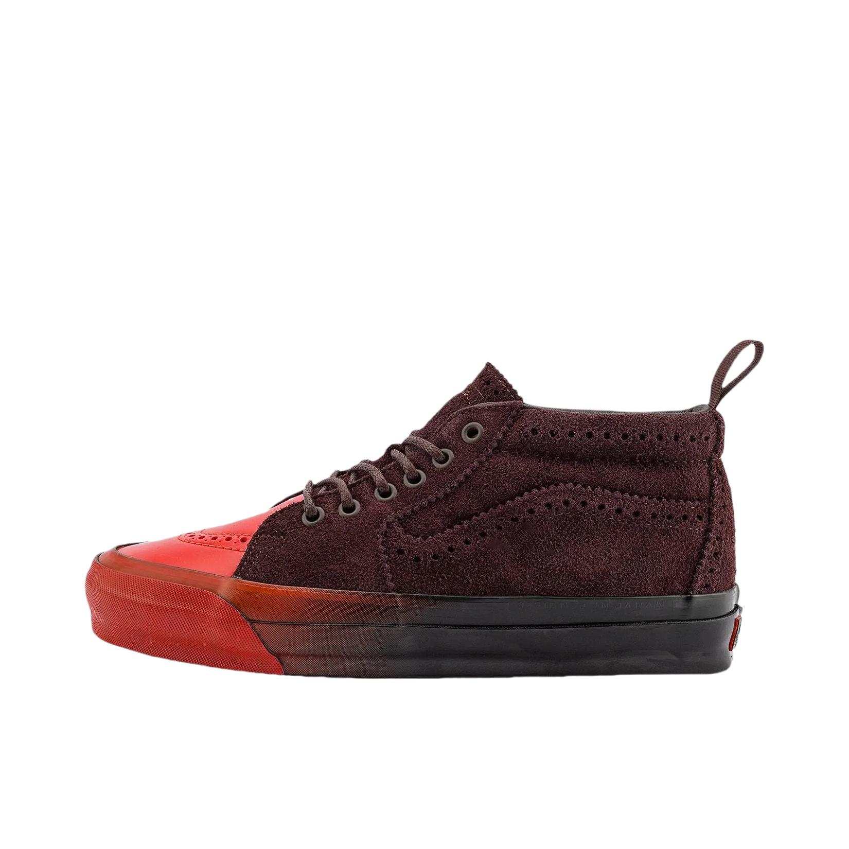推荐商品：Vans/范斯 SK8-Mid 板鞋 潮流拼接复古百搭防滑耐磨 拼色/褐色/红色