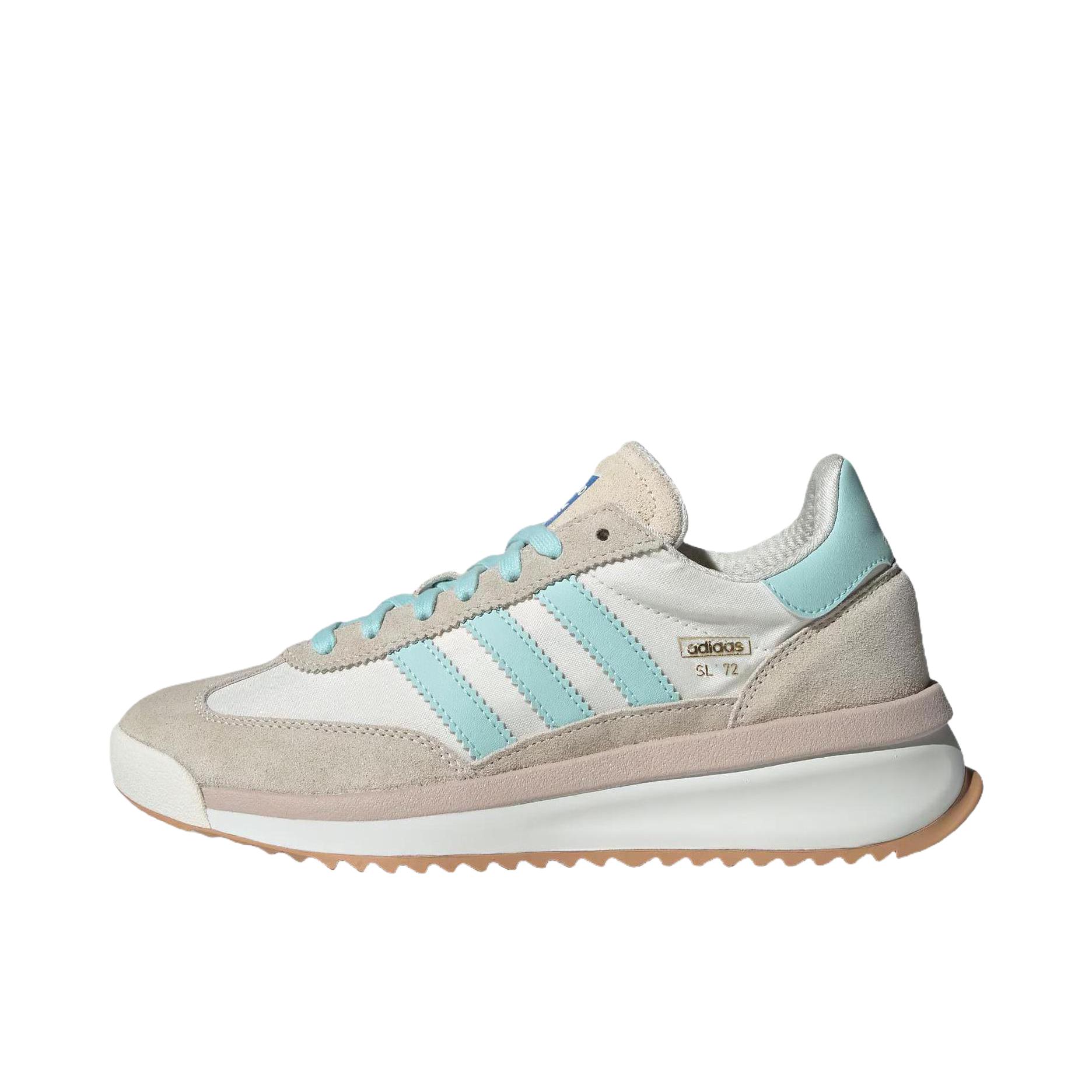 推荐商品：【王安宇同款】adidas Originals SL72 RTN 复古 防滑耐磨 系带 低帮 运动休闲鞋 汉玉白/浅蓝/奇妙白