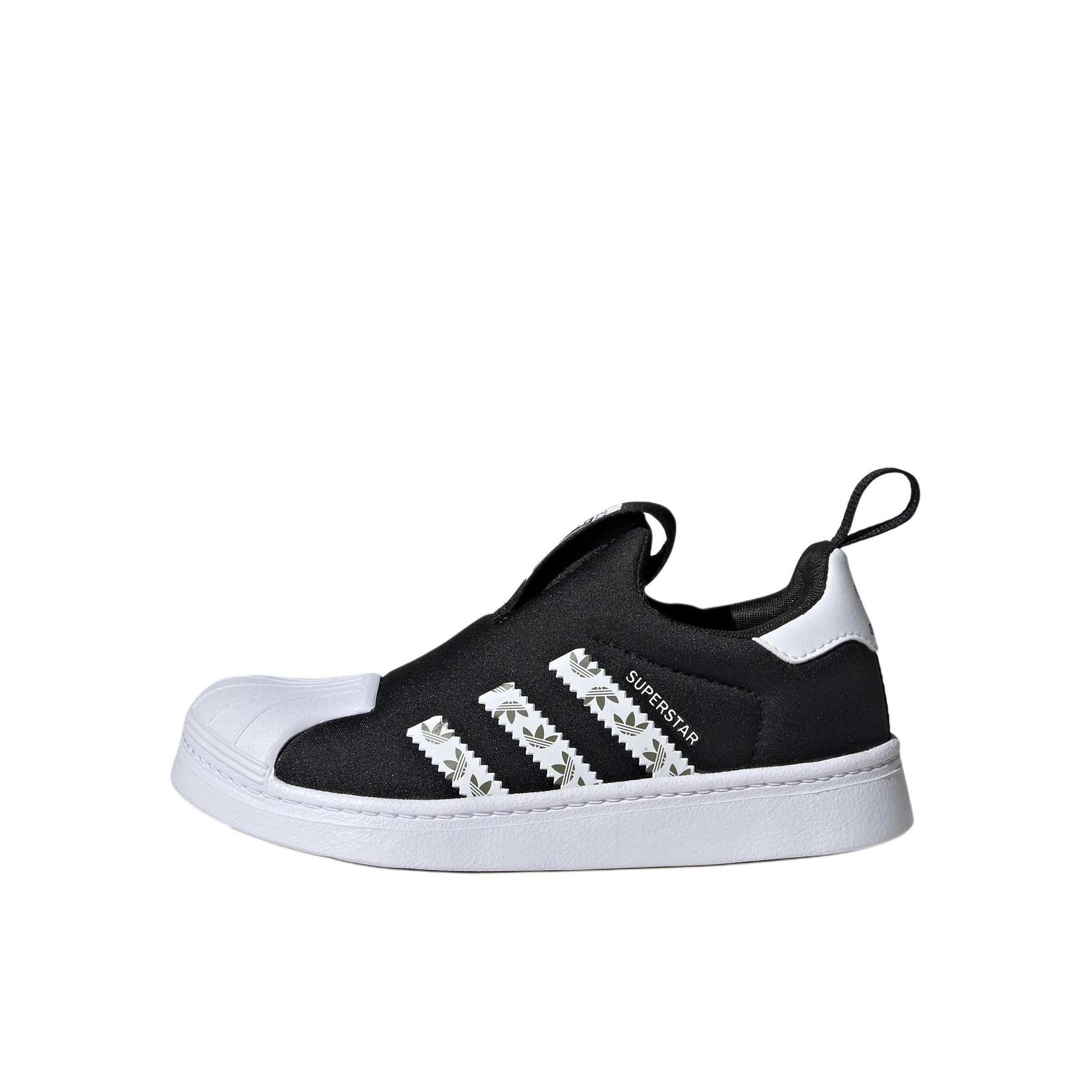 推荐商品：adidas Originals Superstar 360 一脚蹬 软底 贝壳头 板鞋儿童 小童/一号黑/白色