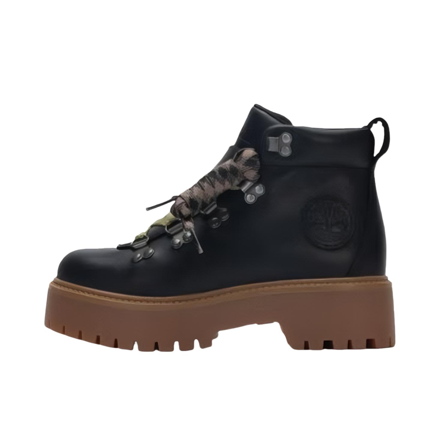 推荐商品：Timberland/添柏岚 Stone Street 户外 徒步 皮革 高帮 马丁靴  黑色