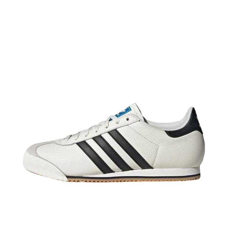 推荐商品：adidas Originals KICK 合成革 舒适透气 减震 防滑耐磨 简约复古 薄底 T头鞋 运动休闲鞋 米色/黑色