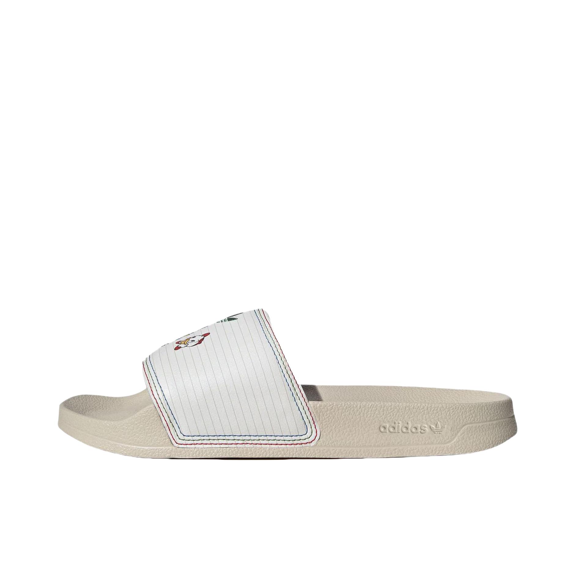 推荐商品：adidas Originals Adilette Lite 时尚舒适 休闲运动 外穿沙滩 一字 防滑耐磨 拖鞋  Disney联名/清澈棕/白色