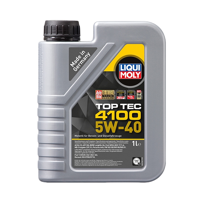 推荐商品：LIQUI MOLY/力魔 顶技4100 全合成 5W-40 机油