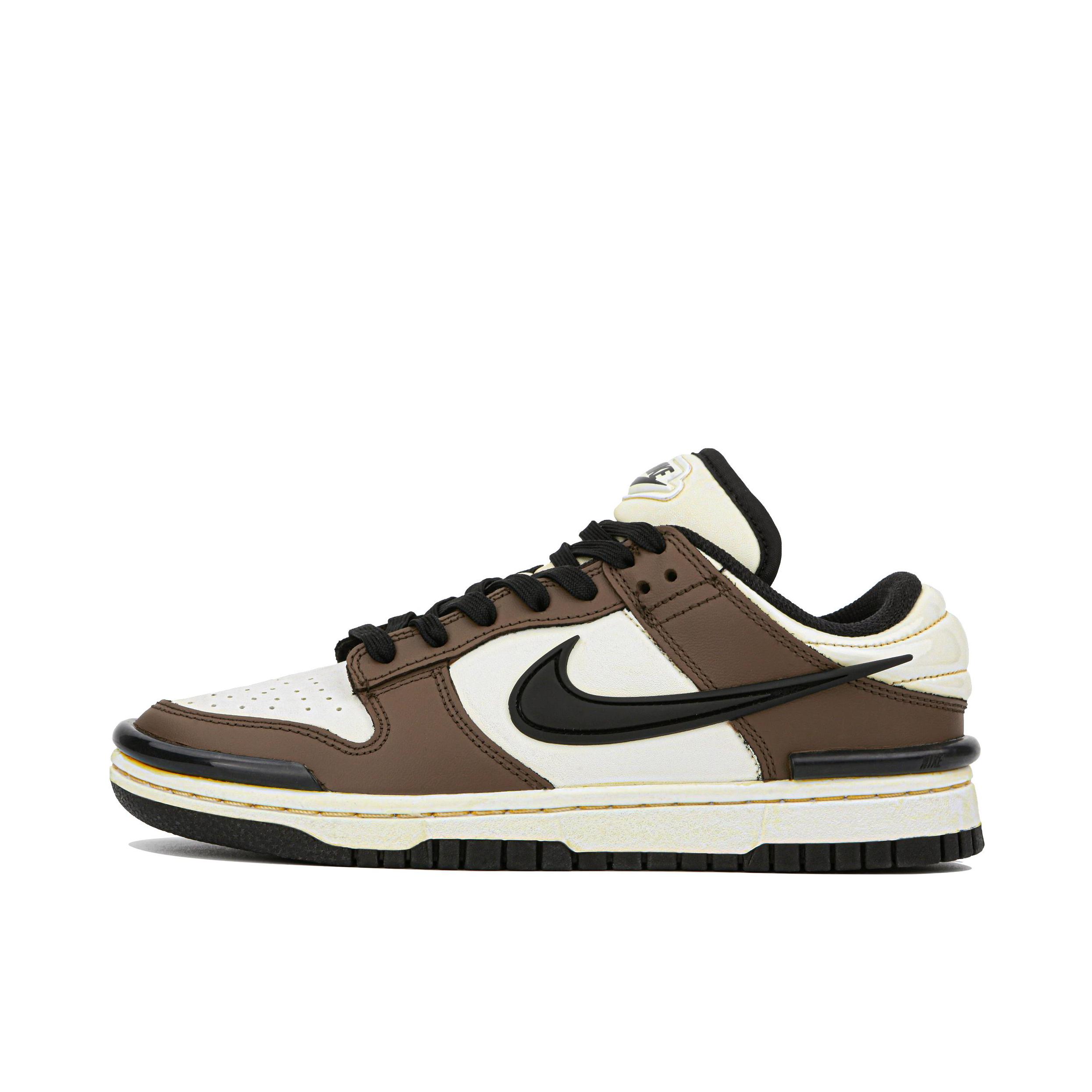 推荐商品：【定制球鞋】 Nike Dunk 板鞋 平跟系带防滑耐磨做旧高街简约百搭潮流复古美式 女款/脏脏摩卡