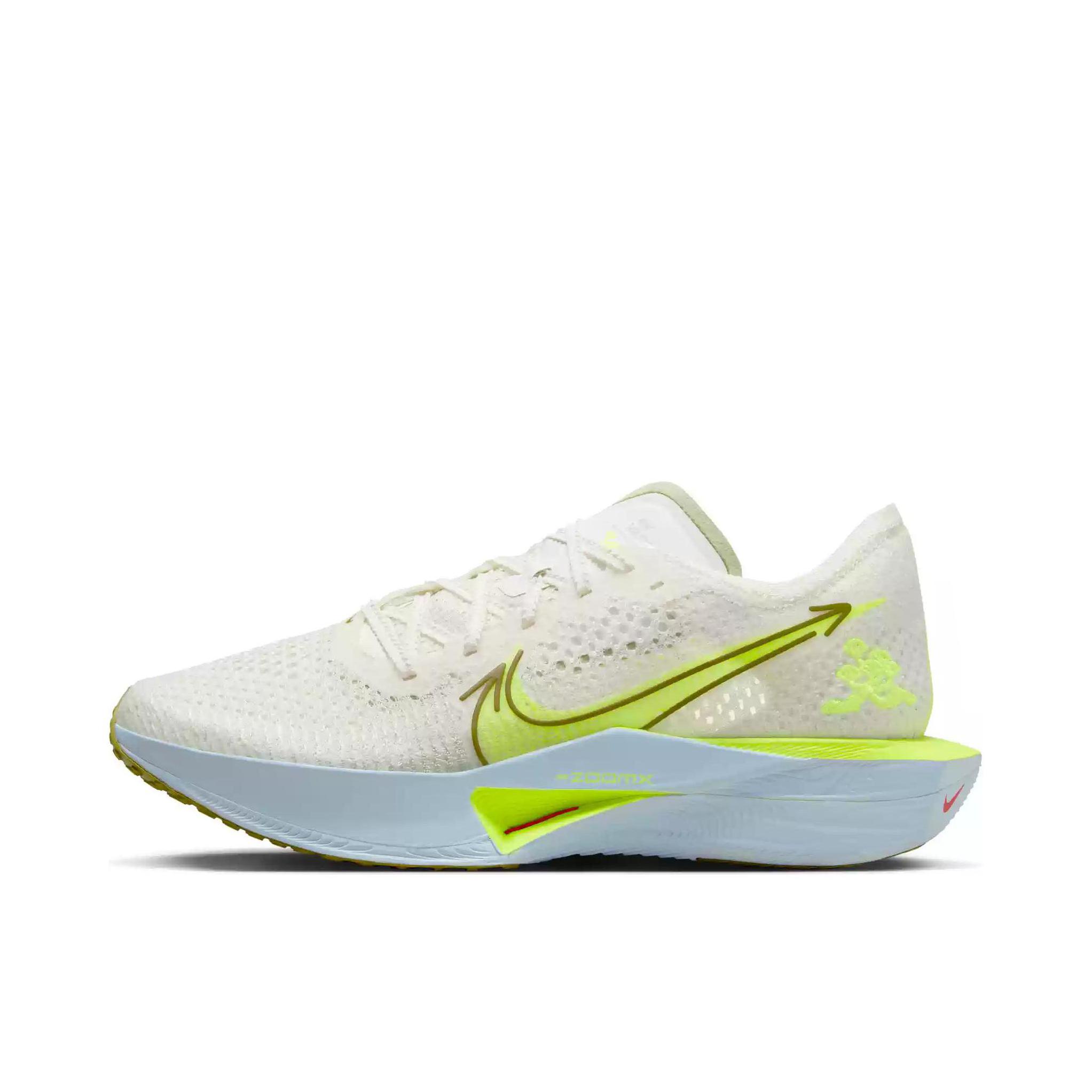 推荐商品：Nike ZoomX Vaporfly NEXT% 3 跑鞋 碳板马拉松公路竞速舒适缓震防滑耐磨支撑回弹飞织 帆白/浅橄榄绿灰色/荧光黄/冰川蓝