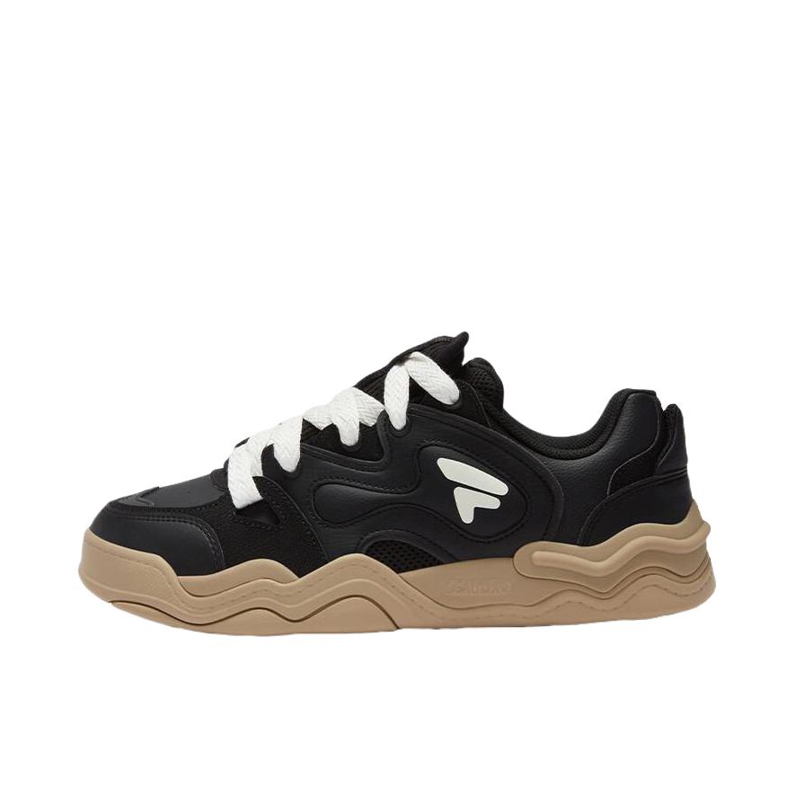 推荐商品：FILA/斐乐 KICK DX 板鞋 合成革抗冲击性防水复古减震防滑耐磨增高 黑色