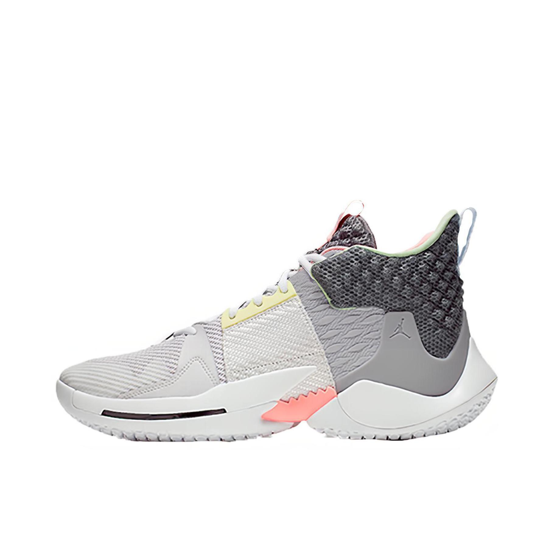 推荐商品：Jordan Why Not Zer0.2 威少2 篮球鞋 缓震耐磨防滑回弹实战 Khelcey Barrs III 灰白粉