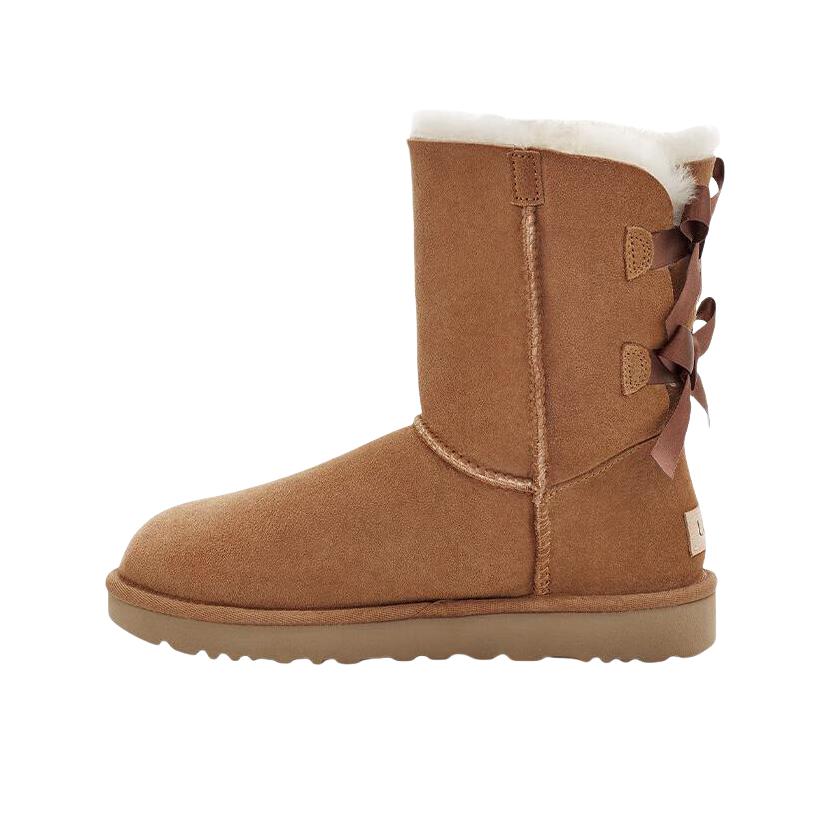 推荐商品：UGG  Classic Bow Short  经典 蝴蝶结款 舒适 防滑耐磨 时尚  雪地靴 短靴 经典栗色