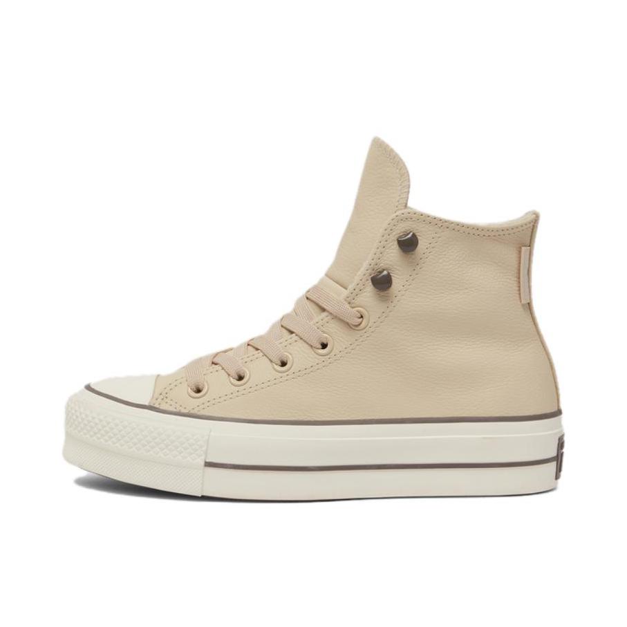 推荐商品：Converse/匡威 Chuck Taylor All Star Lift 帆布鞋 简约复古经典防滑耐磨舒适厚底圆头甜酷贴合松糕底流光风 棕色/米色