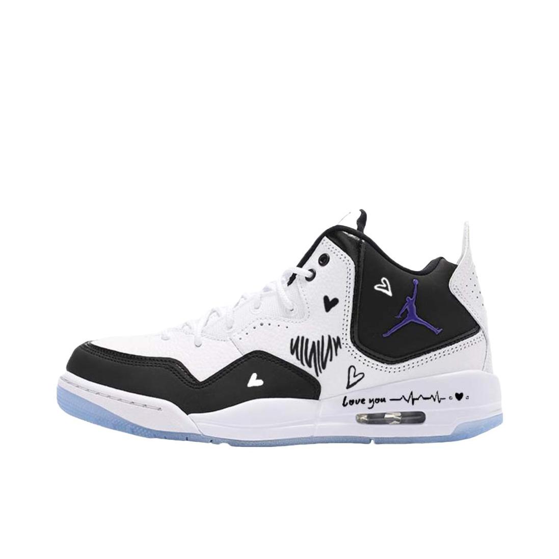 推荐商品：【定制球鞋】Jordan Courtside 23 美式时尚 百搭潮流 防滑耐磨 减震 泼墨做旧 美拉德 甜美复古 包裹性 增高轻便 板鞋防水 情人告白