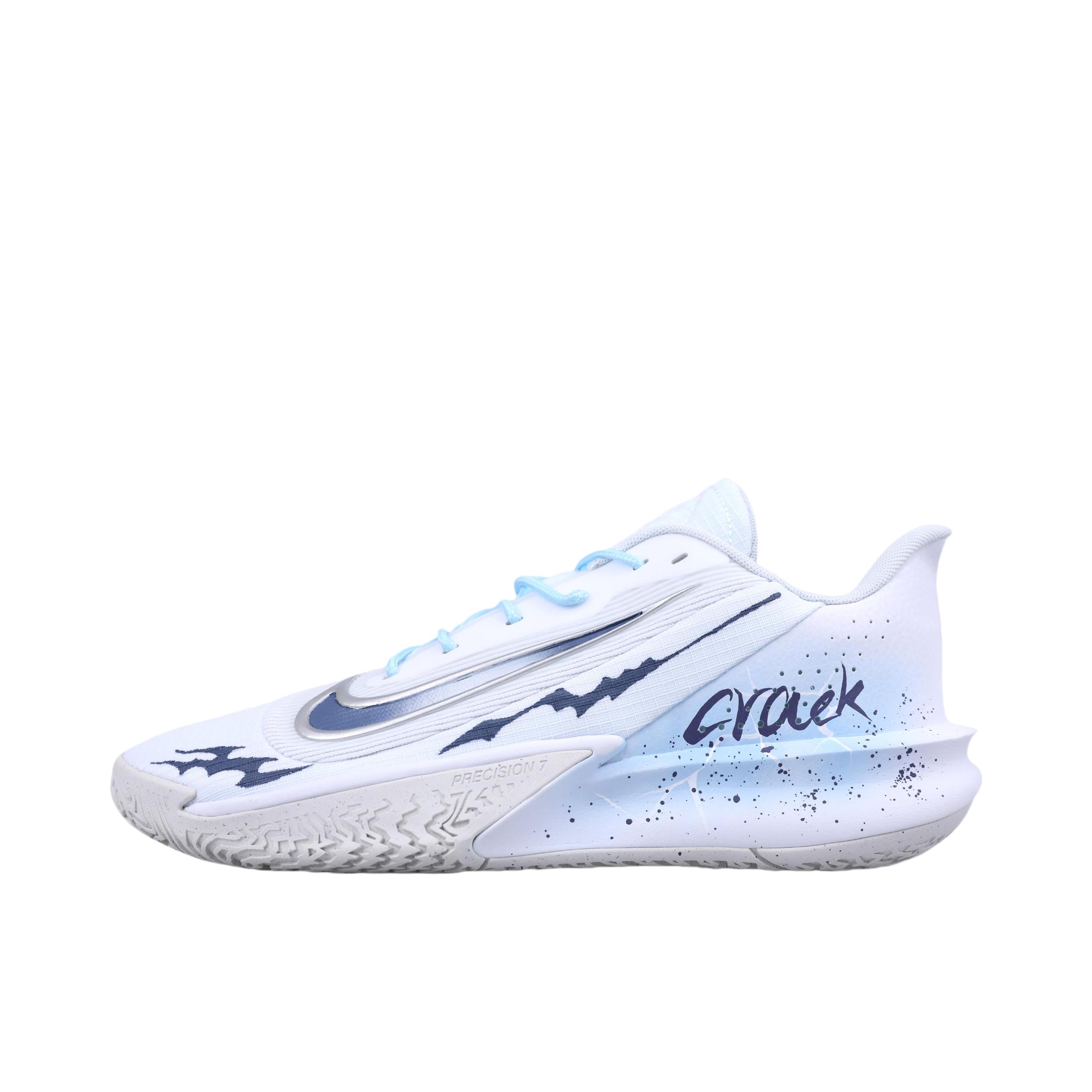 推荐商品：【定制球鞋】Nike Precision 7 防滑耐磨 舒适回弹 网布 潮流百搭 篮球鞋 裂隙