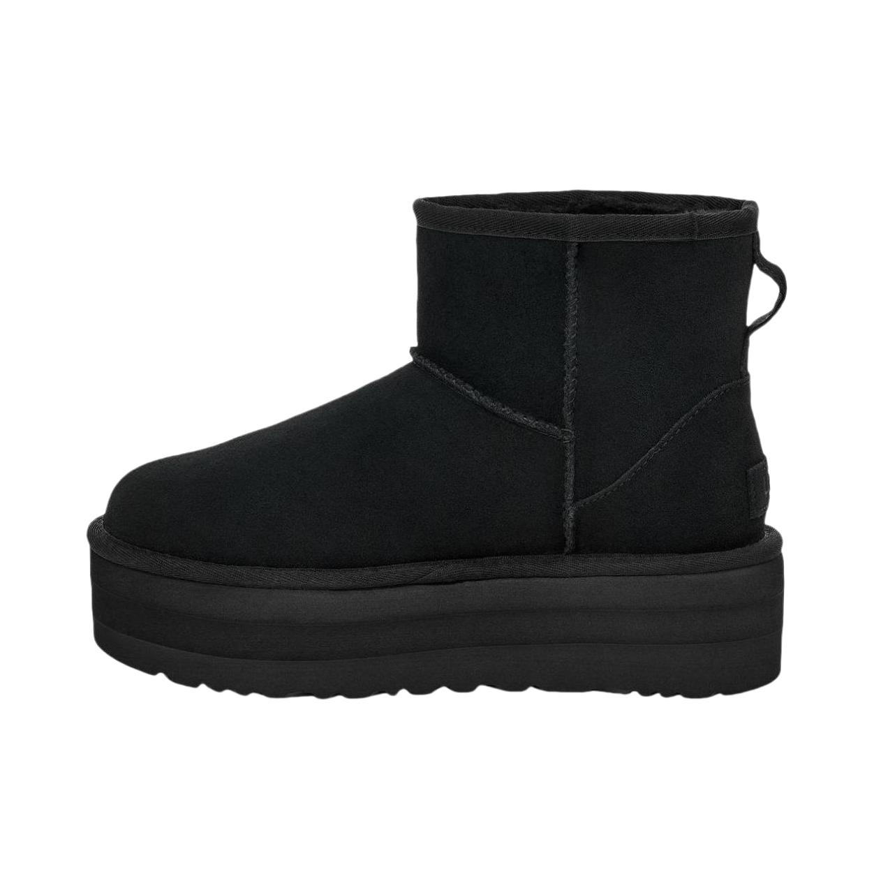 推荐商品：UGG Classic Mini Platform 经典时尚 百搭 舒适厚底 圆头 加绒 简洁 短靴 雪地靴 黑色