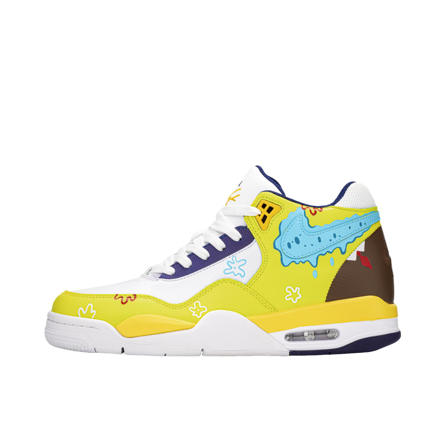 推荐商品：【定制球鞋】Nike Flight Legacy 高帮 舒适减震 防滑耐磨 潮流简约 防水 复古百搭 篮球鞋 海绵宝宝