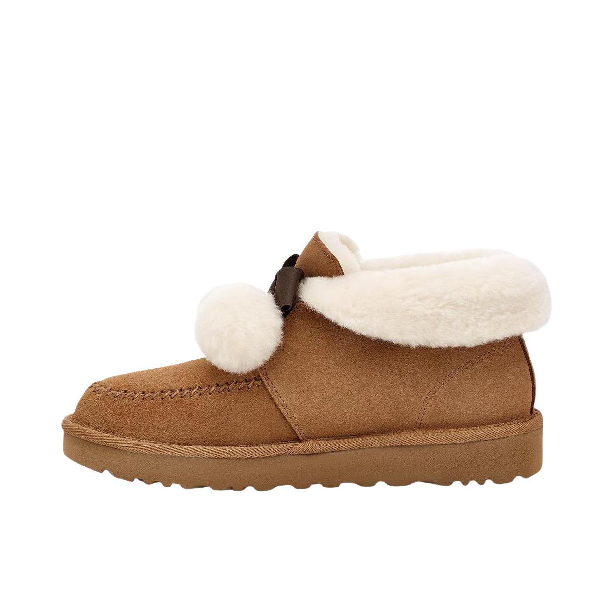 推荐商品：UGG  Kallen Ⅱ 凯琳2.0  圆头平底 舒适 时尚休闲  雪地靴 毛毛鞋 栗色