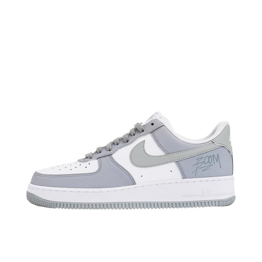 推荐商品：【定制款】 Nike Air Force 1 板鞋 防滑减震耐磨低帮增高 灰白地带