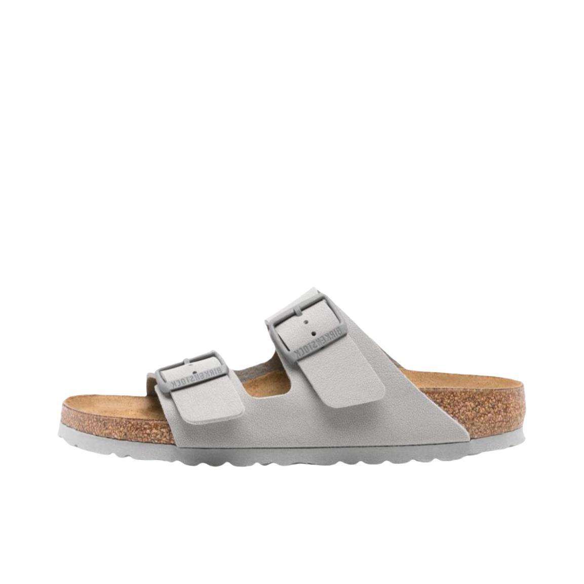 推荐商品：Birkenstock Arizona系列 时尚搭扣 简约 外穿 露趾 软底 双扣 绒面革防磨 勃肯鞋 拖鞋 浅灰色