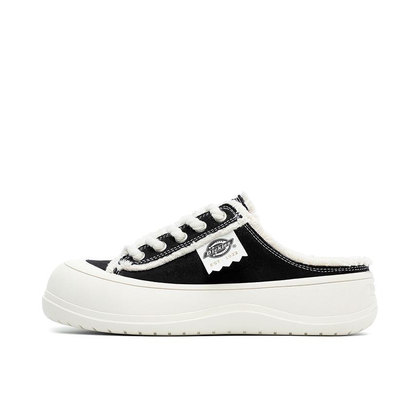 推荐商品：Dickies 半拖 包头 耐磨软底 厚底增高 时尚潮流 百搭简约 外穿 一脚蹬 帆布鞋 241W50LXS68D 黑色