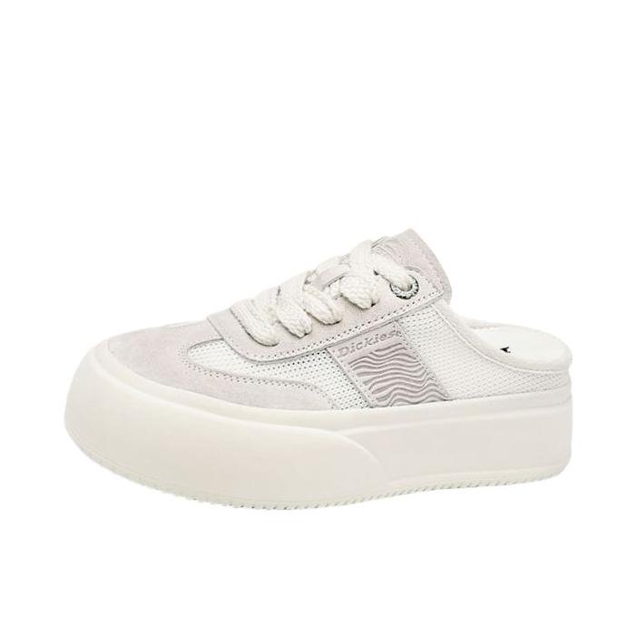 推荐商品：Dickies 半拖 网面透气 舒适轻便 时尚简约 韩版 外穿 一脚蹬 德训鞋 帆布鞋 女款/米色