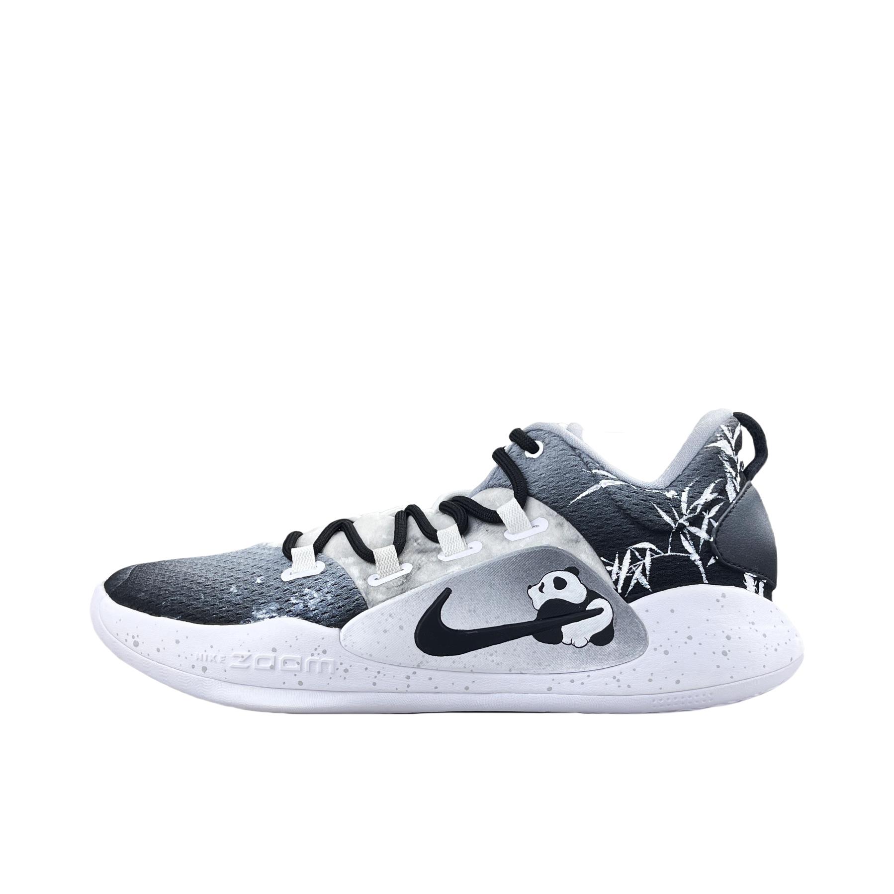 推荐商品：【定制球鞋】Nike Hyperdunk X 篮球鞋 抗冲击网布透气防滑耐磨减震回弹防水圆头支撑平衡包裹性织物 墨染熊猫 
