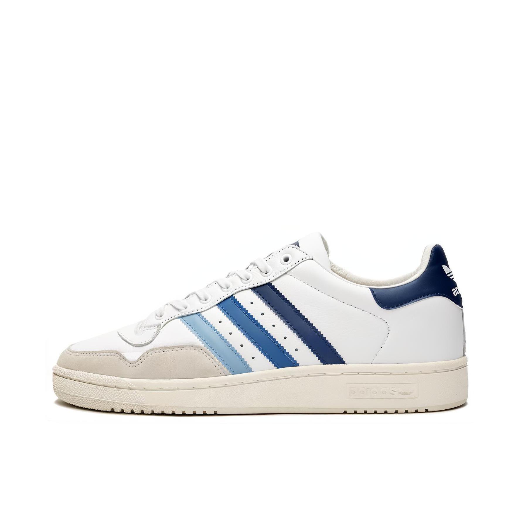 推荐商品：adidas originals HRLM 运动休闲鞋 板鞋透气耐磨 SNS联名/白色/蓝色
