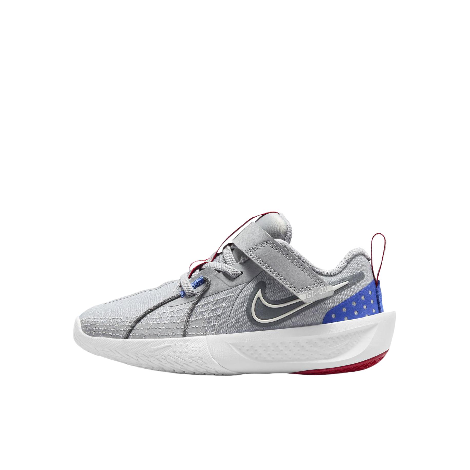 推荐商品：Nike Air Zoom G.T.CUT 3 魔术贴 防滑耐磨 舒适减震 易穿脱 儿童篮球鞋 透气 小童/狼灰/帆白/冷灰/宇宙蓝